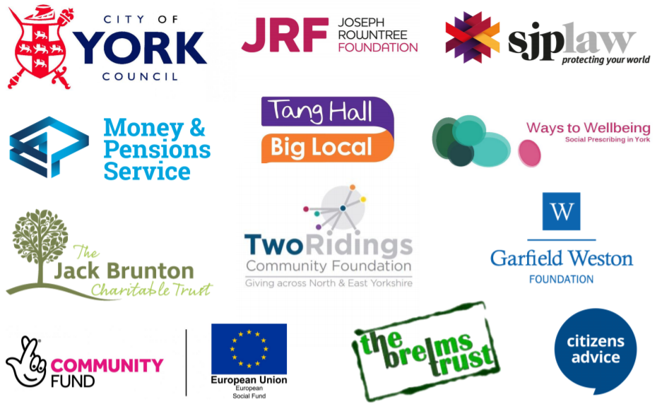 The logos of all our funders and supporters